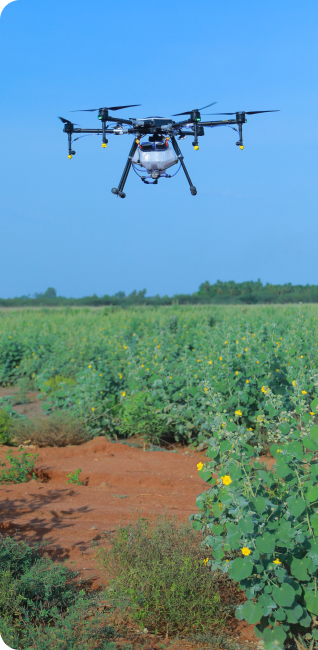 Drone Spraying Field