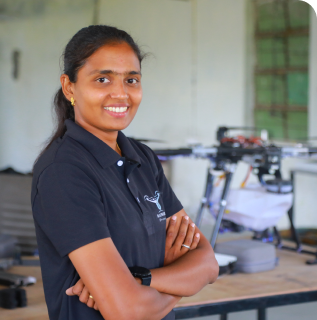 Woman with Drone Controller